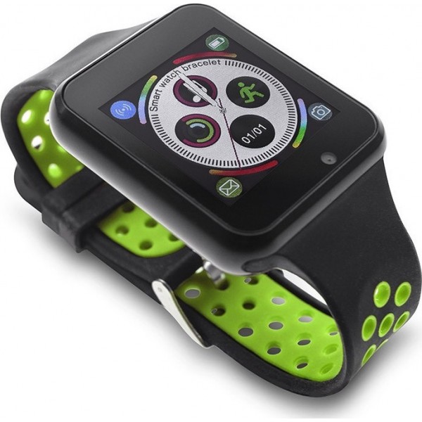 Smartwatch C5 Bluetooth, SIM, IP52 Πράσινο